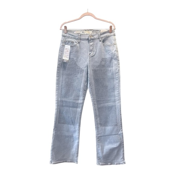 celebrity ace Denim - Celebrity Ace Wide Leg Bedazzled light wash Jeans size 15
